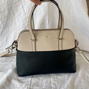 Kate Spade two-tone black cream leather crossbody shoulder bag
